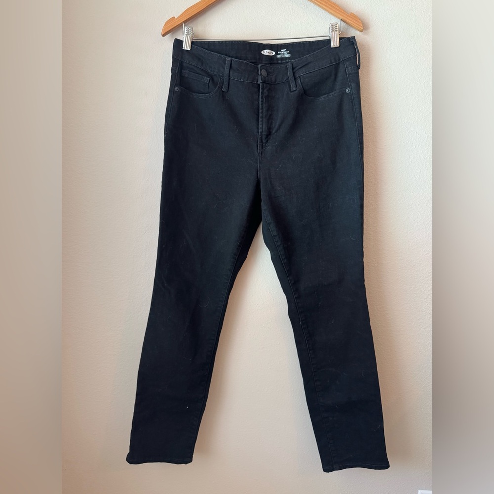Old Navy Black Slim Straight Jeans
